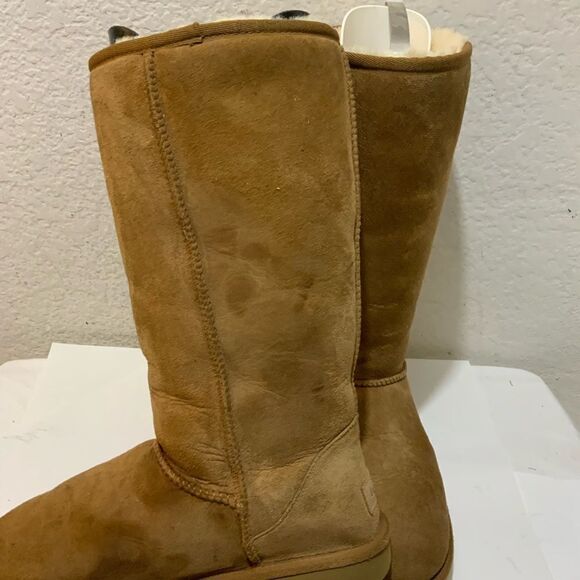 UGG Women's Pull On Sheepskin Warm Classic Tall II Boot, 1016224 - Chestnut 9/40 - Picture 4 of 14